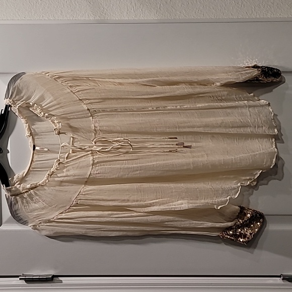 Free People Dream Cuff Sheer sequin blouse - Picture 2 of 6